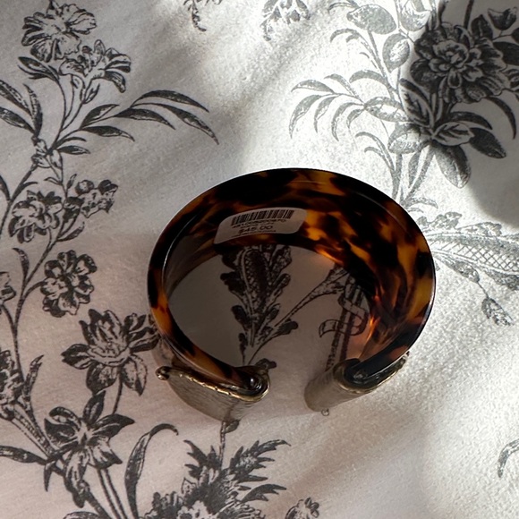 Chico's Tortoise and Gold Cuff Bracelet - Picture 2 of 4